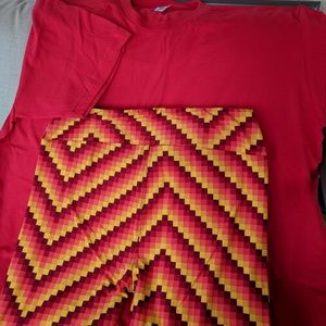 NWOT LLR TC Leggings and XXL Adult Tee Set outfit!